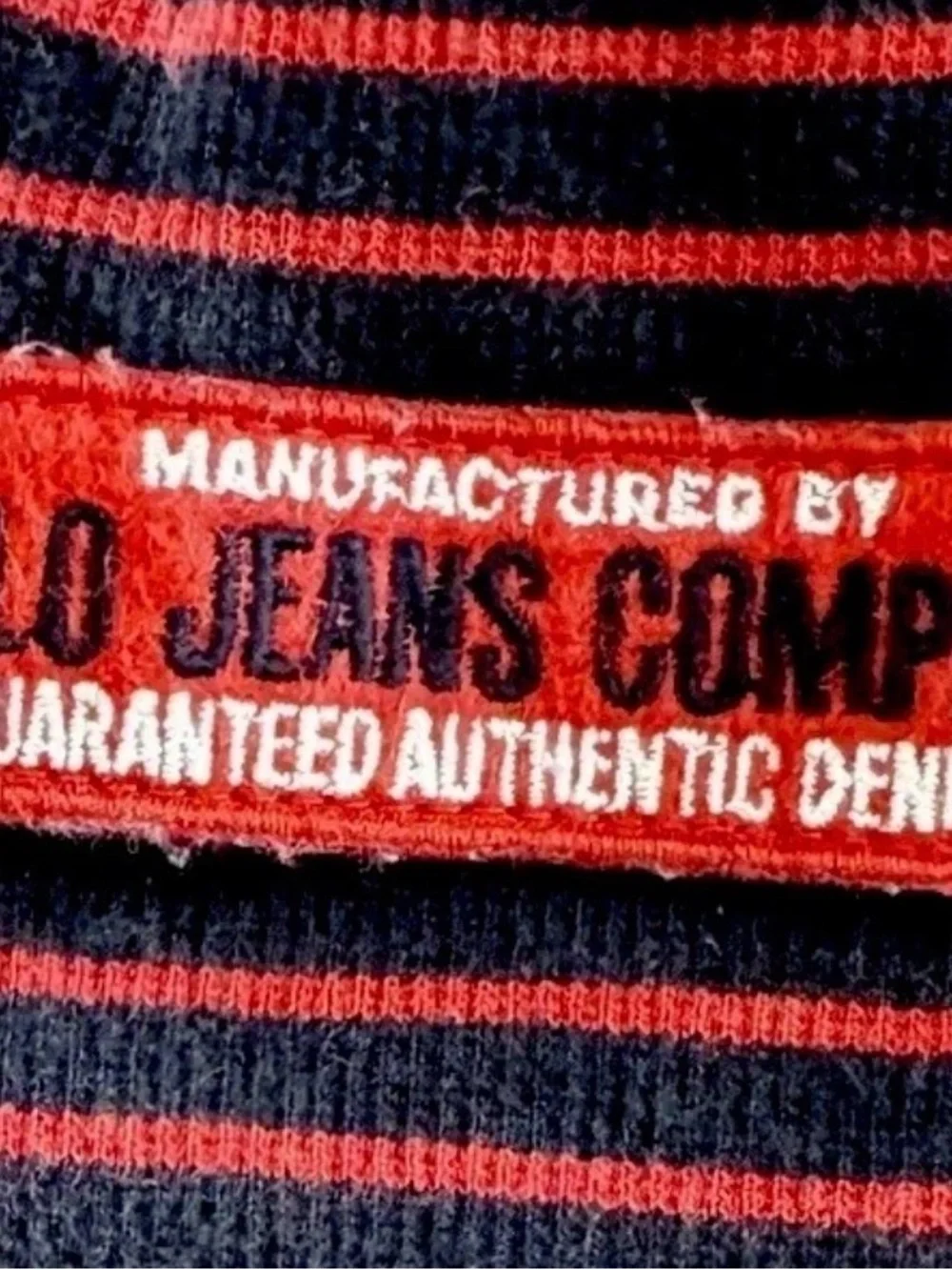 Polo by Ralph Lauren Men's V-Neck Striped Sweater in Red and Black